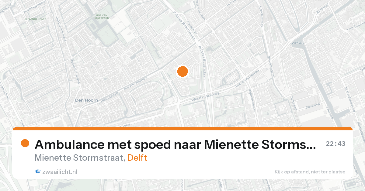 Ambulance met spoed naar Mienette Stormstraat in Delft — 30 jan 2026