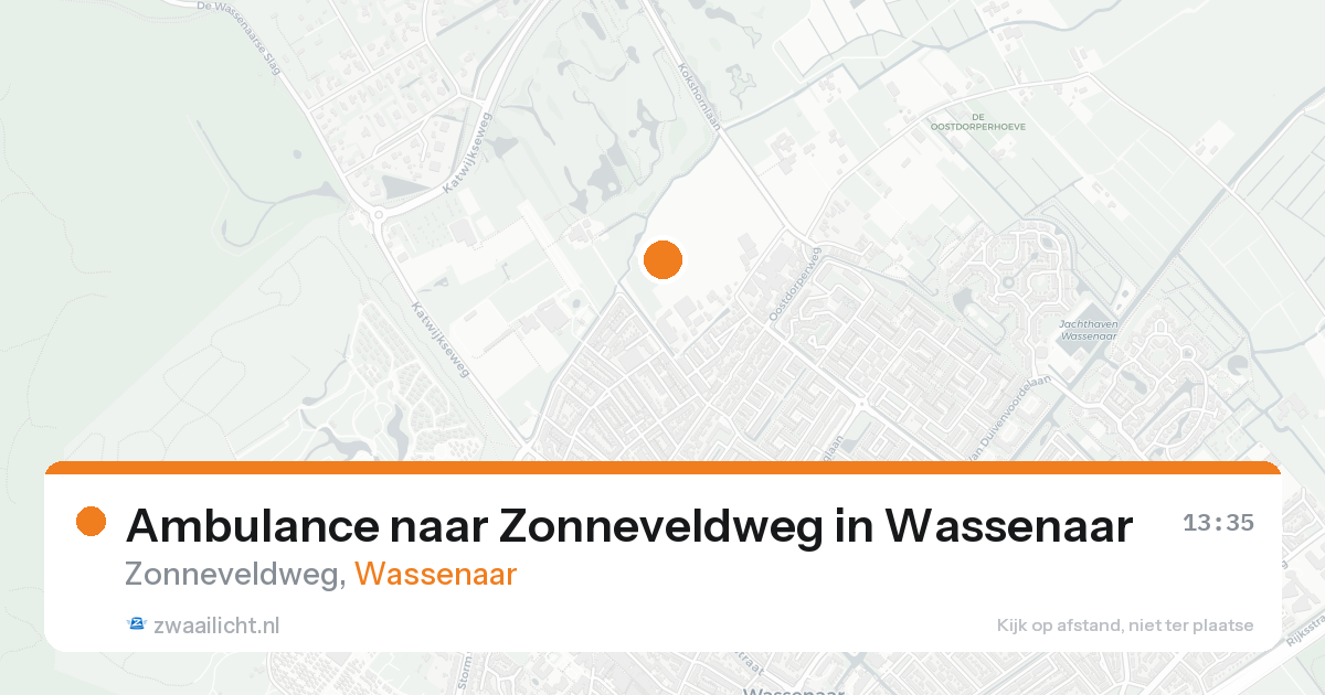 Ambulance naar Zonneveldweg in Wassenaar — 23 aug 2026