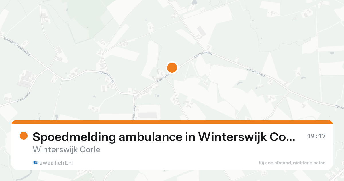 Spoedmelding ambulance in Winterswijk Corle — 28 jan 2026