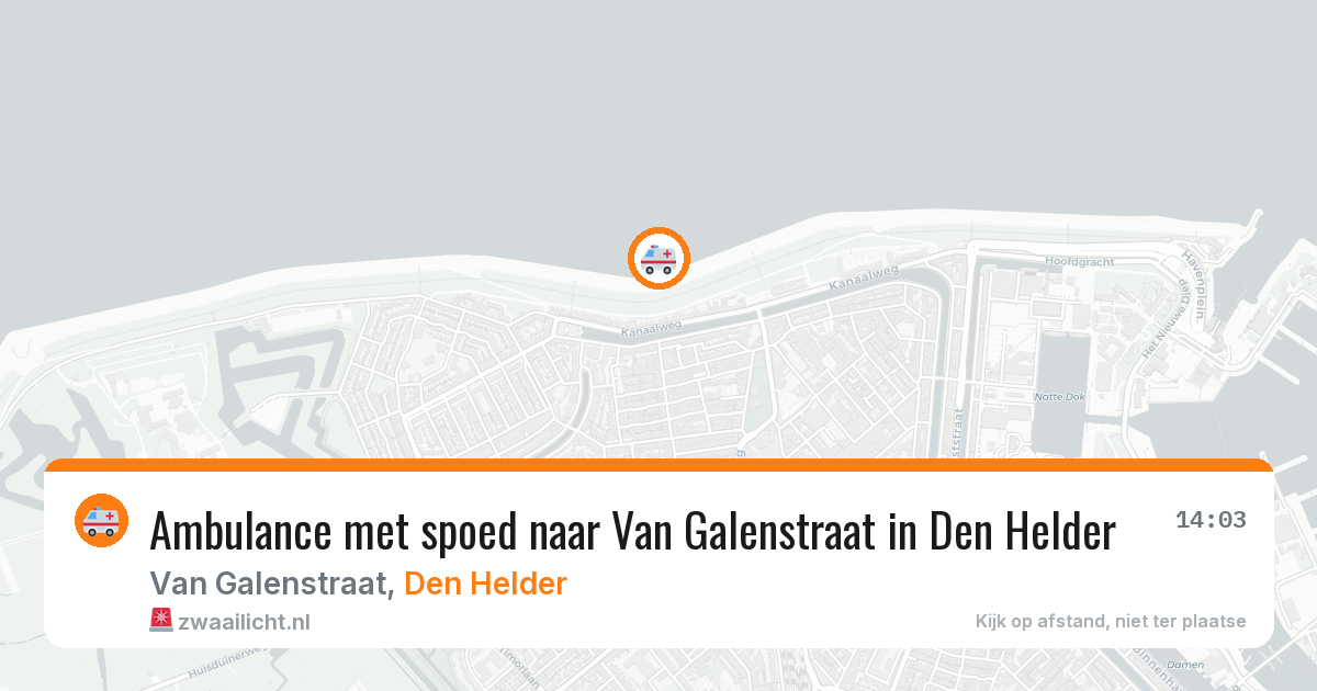 Ambulance met spoed naar Van Galenstraat in Den Helder — 21 feb 2026