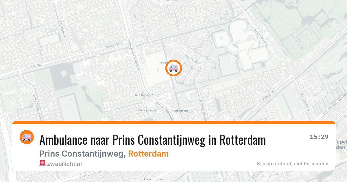 Ambulance naar Prins Constantijnweg in Rotterdam — 29 jan 2026