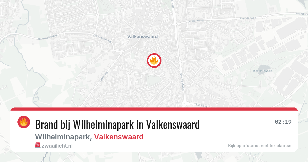 Brand bij Wilhelminapark in Valkenswaard — 28 jun 2026