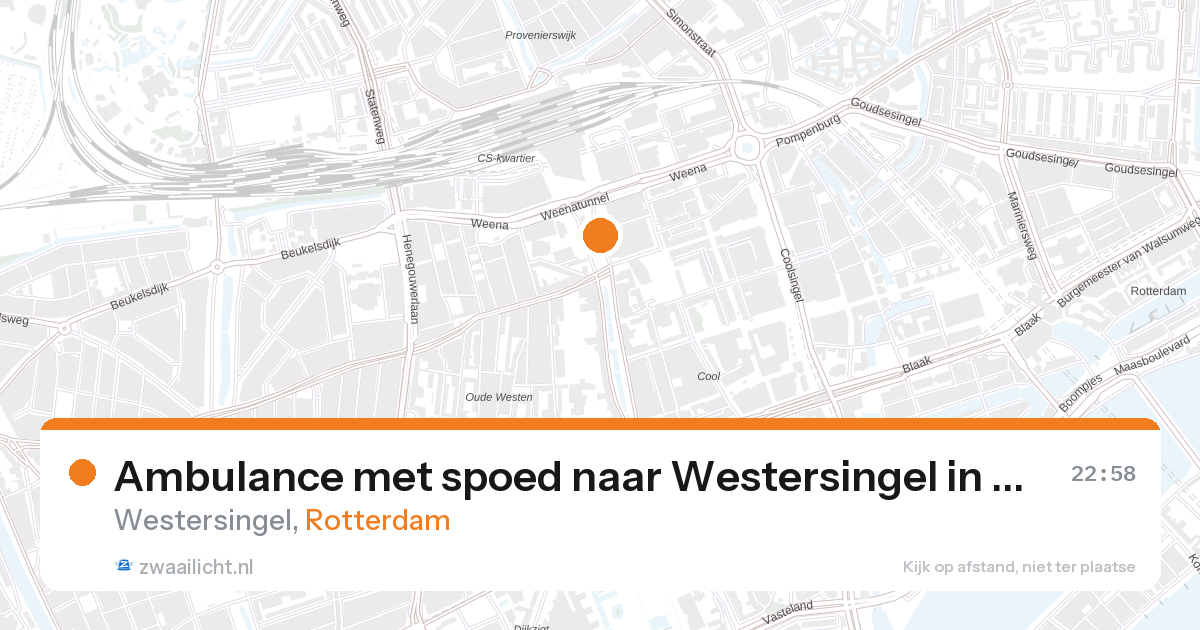 Ambulance met spoed naar Westersingel in Rotterdam — 31 jan 2026