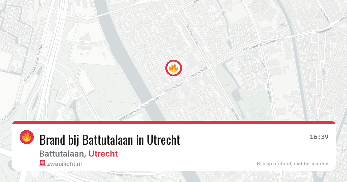 Brand bij Battutalaan in Utrecht — 29 jun 2026