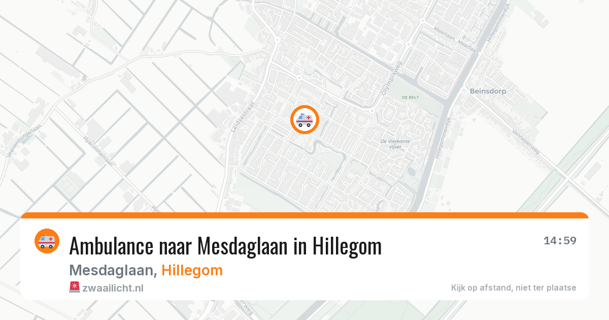 Ambulance naar Mesdaglaan in Hillegom — 11 aug 2026
