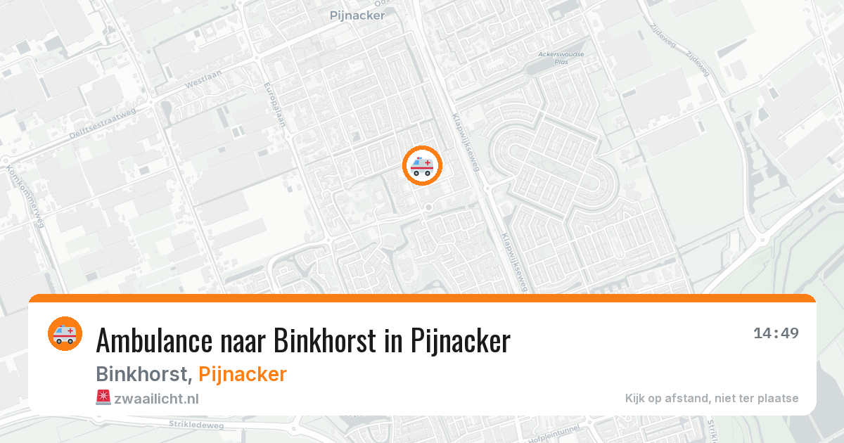 Ambulance naar Binkhorst in Pijnacker — 18 jun 2026