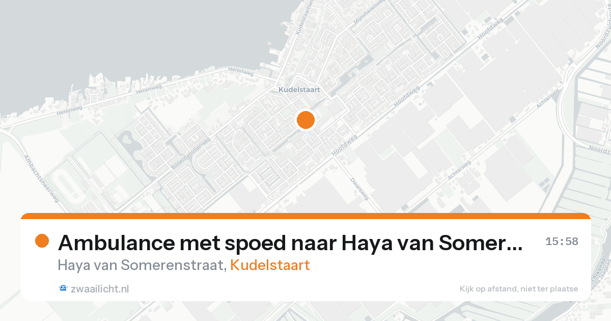 Ambulance met spoed naar Haya van Somerenstraat in Kudelstaart — 18 aug 2026