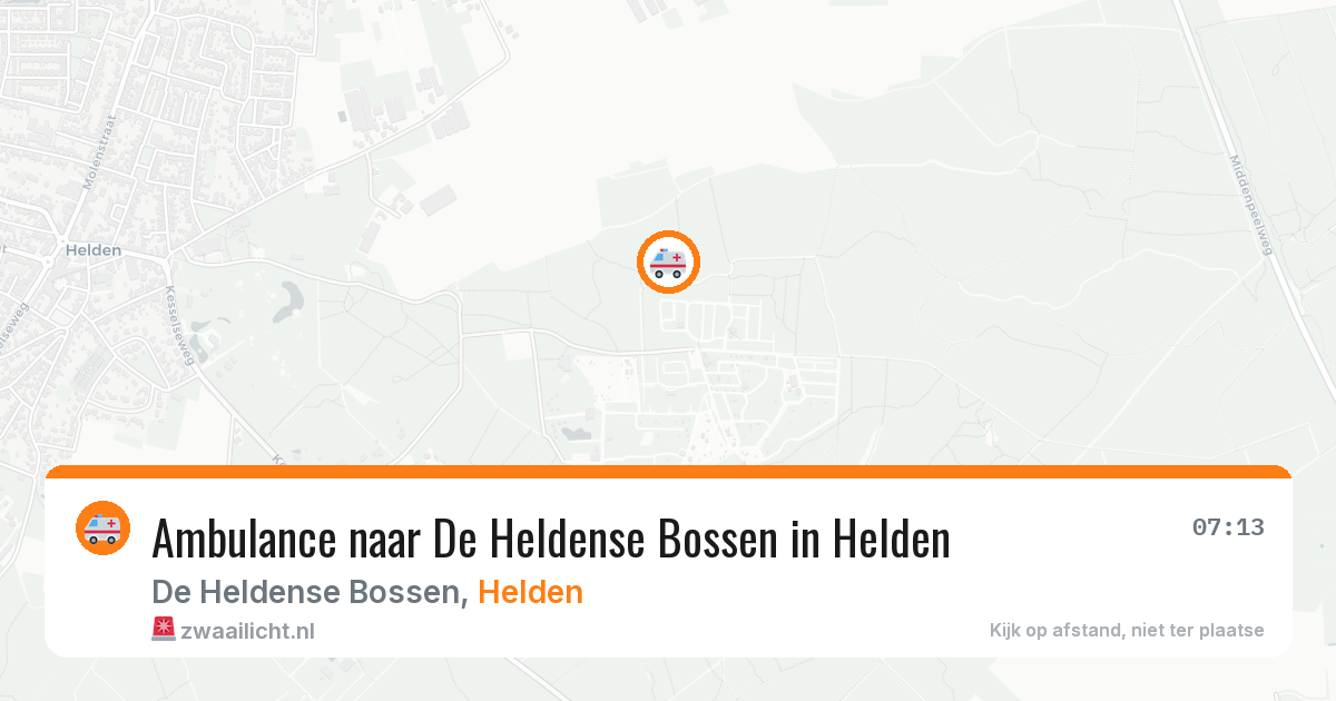Ambulance naar De Heldense Bossen in Helden — 16 jul 2026
