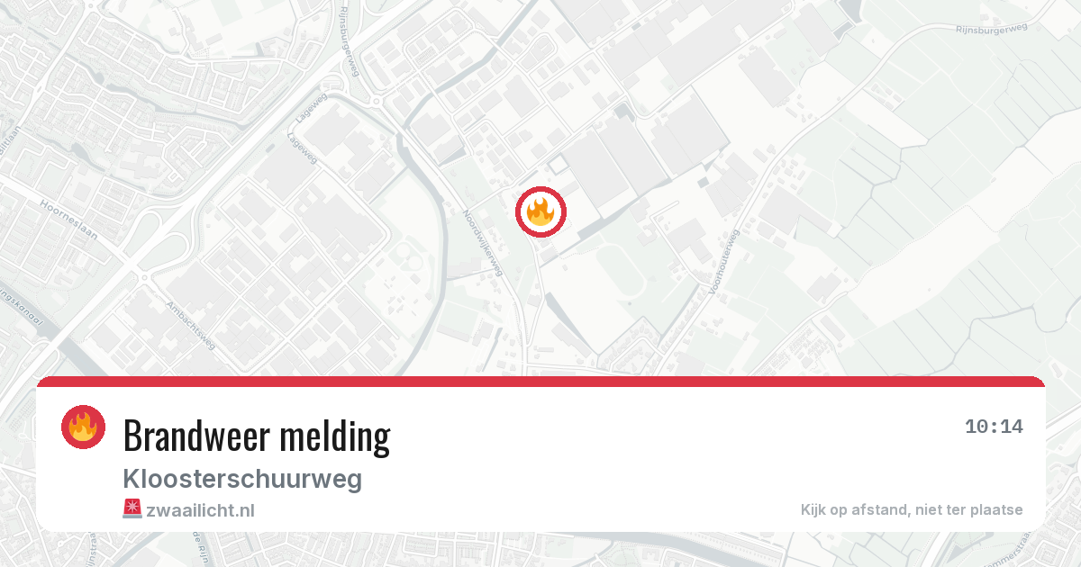 Brandweer melding — 9 mei 2026