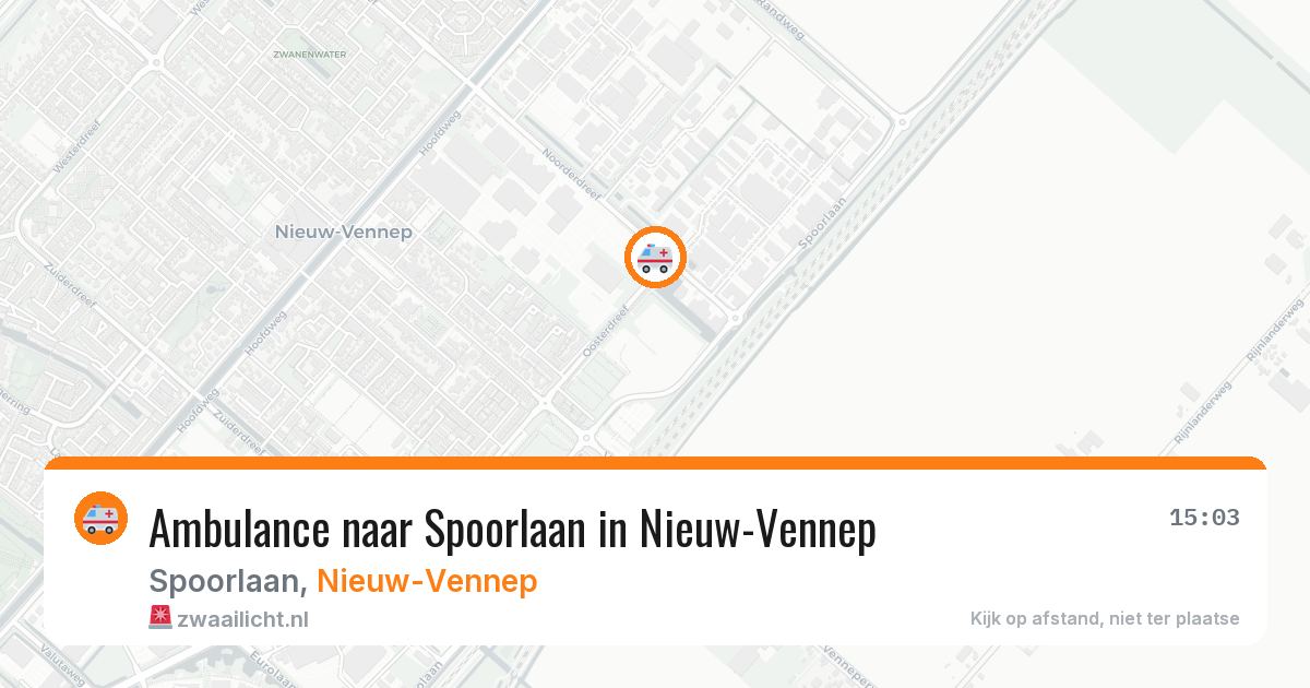 Ambulance naar Spoorlaan in Nieuw-Vennep — 31 mei 2026