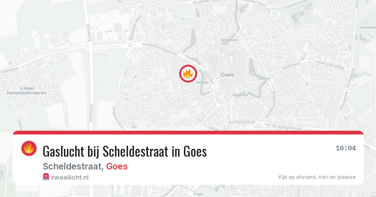 Gaslucht bij Scheldestraat in Goes — 5 jul 2026