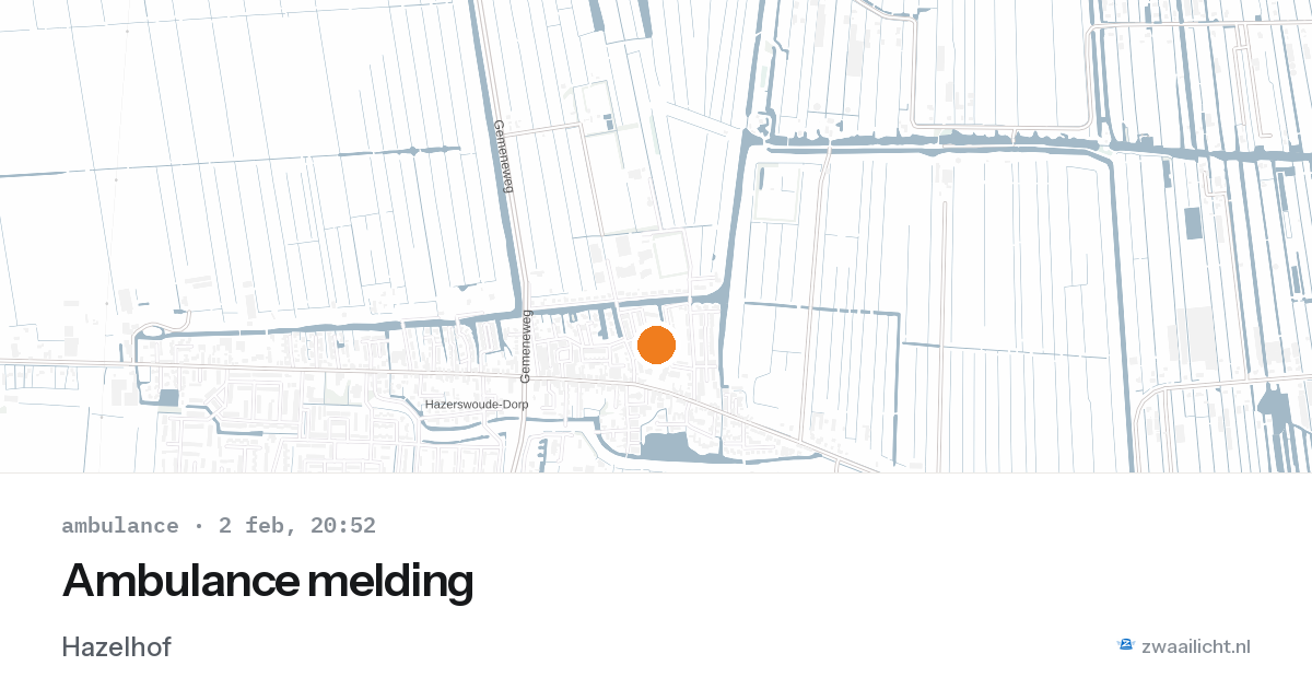 Ambulance melding — 2 feb 2026