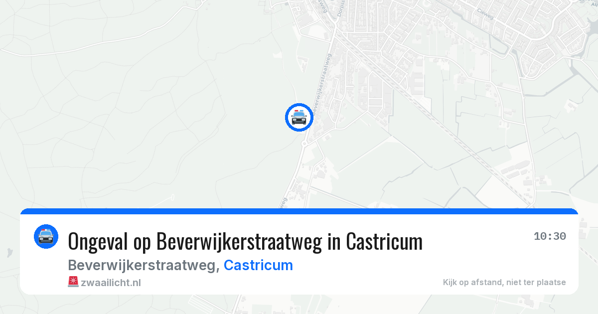 Ongeval op Beverwijkerstraatweg in Castricum — 14 aug 2026