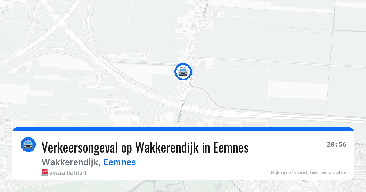 Verkeersongeval op Wakkerendijk in Eemnes — 16 jun 2026