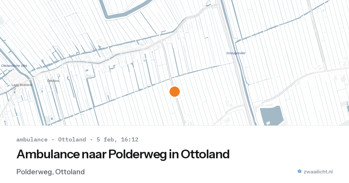 Ambulance naar Polderweg in Ottoland — 5 feb 2026