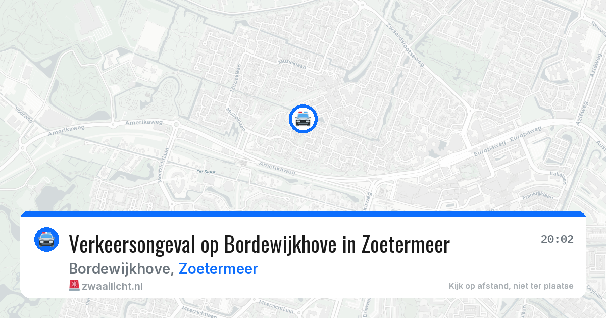 Verkeersongeval op Bordewijkhove in Zoetermeer — 16 jul 2026