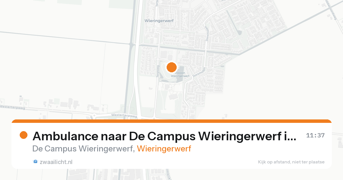 Ambulance naar De Campus Wieringerwerf in Wieringerwerf — 19 aug 2026
