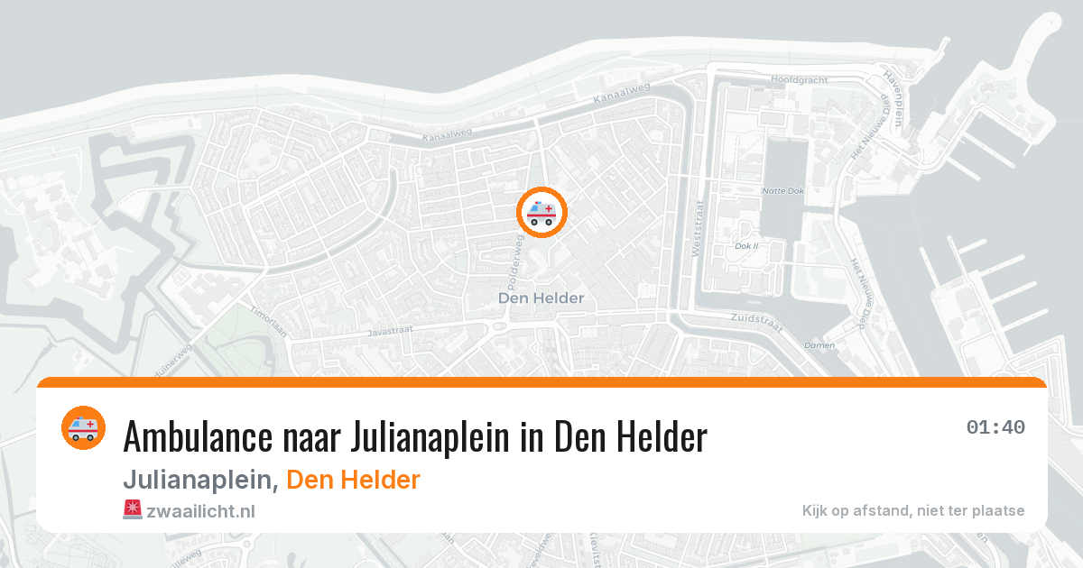 Ambulance naar Julianaplein in Den Helder — 1 jul 2026