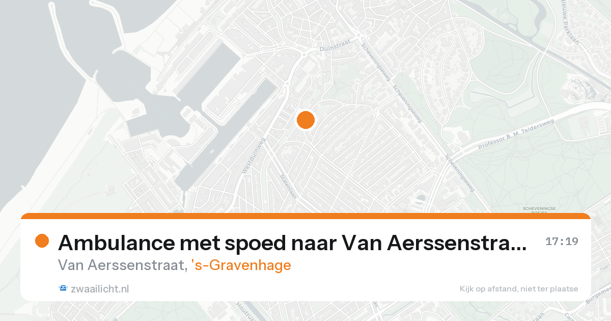 Ambulance met spoed naar Van Aerssenstraat in 's-Gravenhage — 23 aug 2026