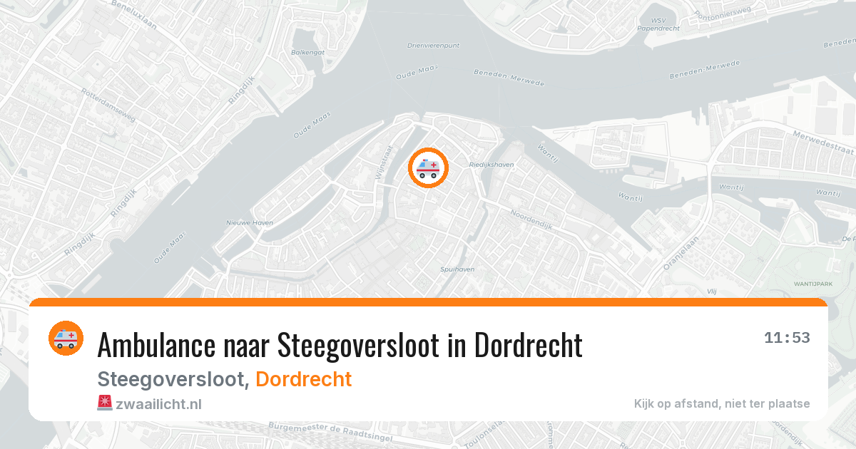 Ambulance naar Steegoversloot in Dordrecht — 21 jul 2026