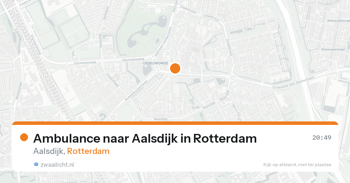 Ambulance naar Aalsdijk in Rotterdam — 19 aug 2026