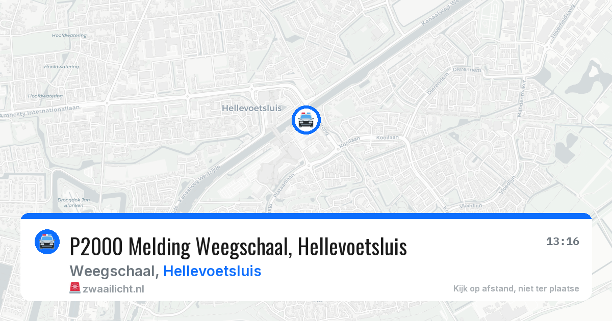 P2000 Melding Weegschaal, Hellevoetsluis — 31 mei 2026