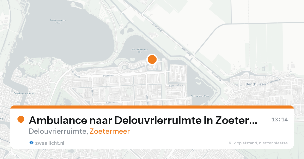 Ambulance naar Delouvrierruimte in Zoetermeer — 18 aug 2026