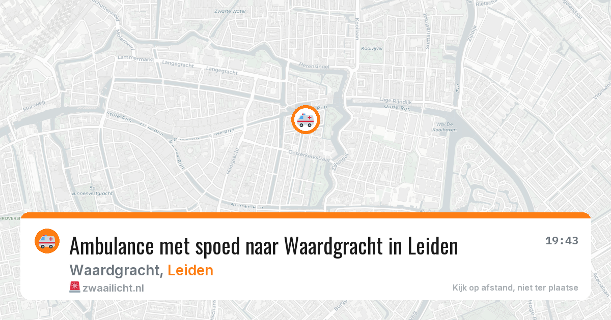 Ambulance met spoed naar Waardgracht in Leiden — 27 mei 2026