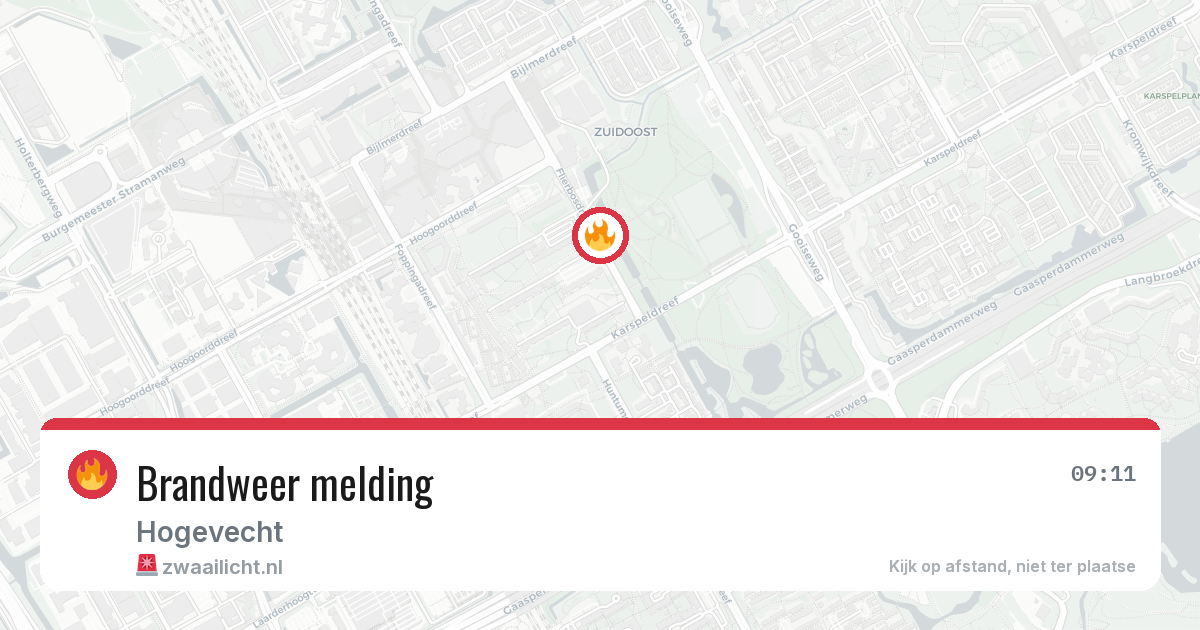 Brandweer melding — 9 apr 2026