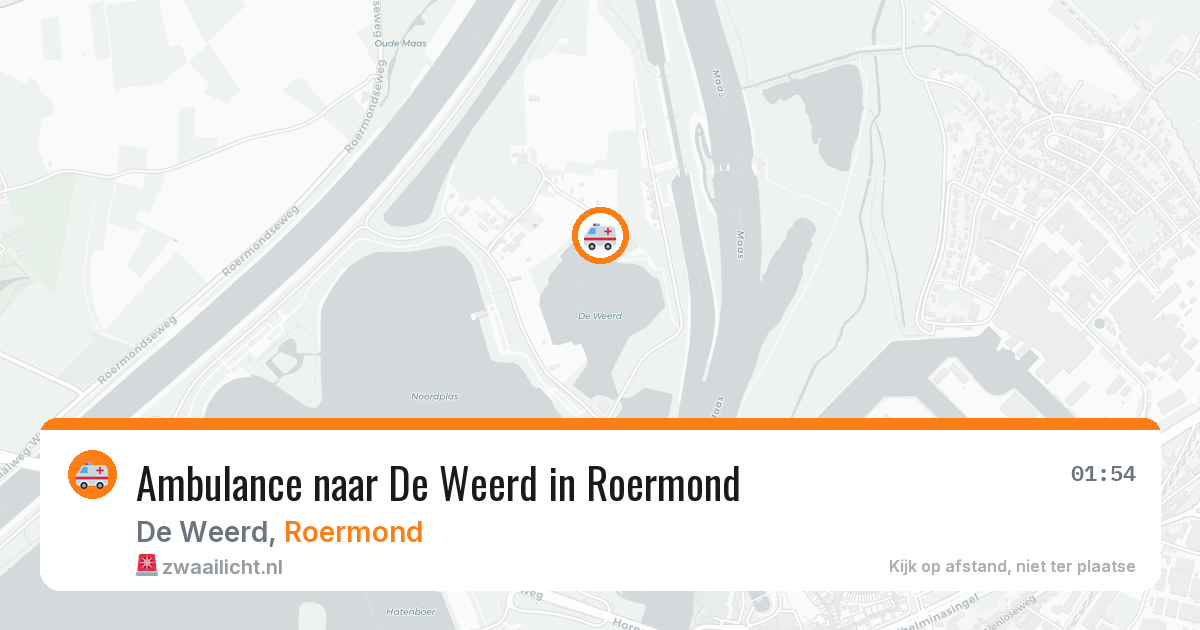 Ambulance naar De Weerd in Roermond — 1 aug 2026