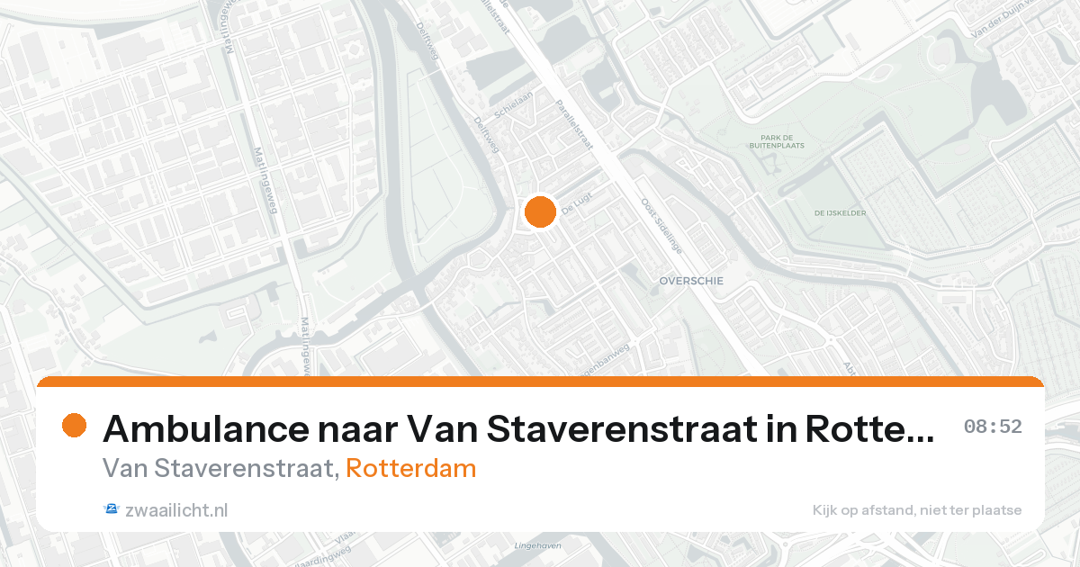 Ambulance naar Van Staverenstraat in Rotterdam — 20 aug 2026