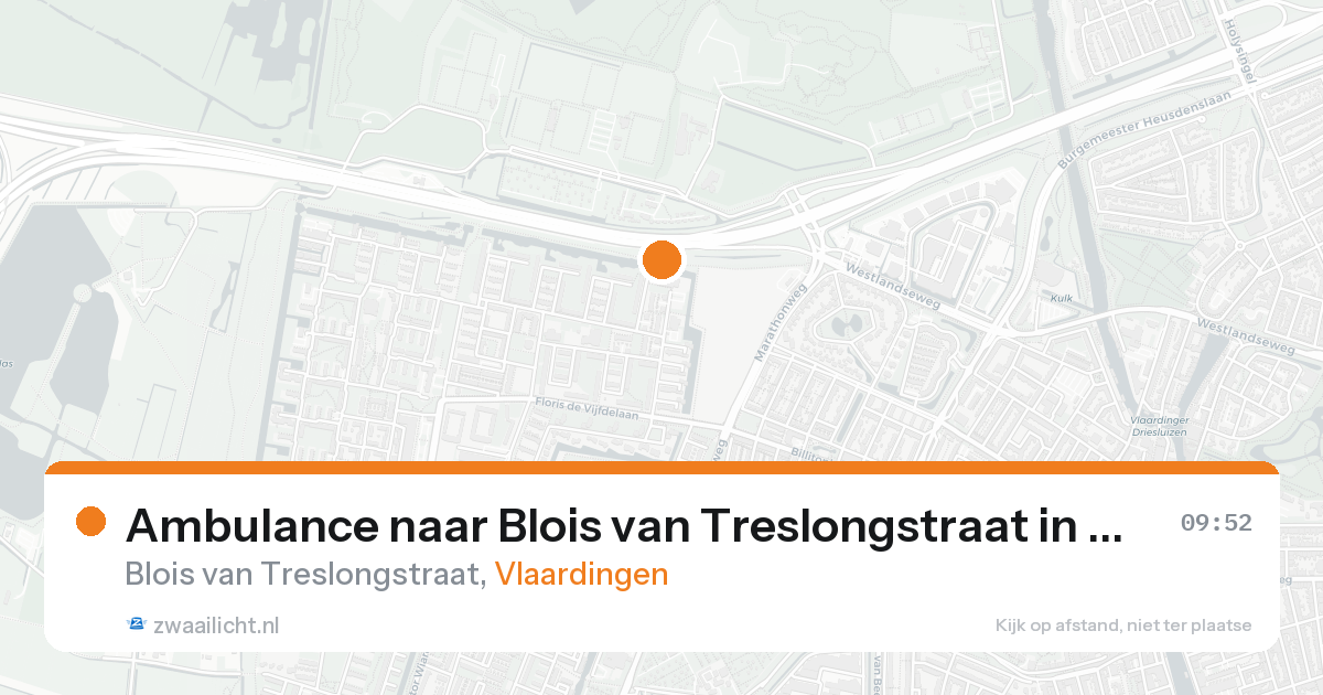 Ambulance naar Blois van Treslongstraat in Vlaardingen — 15 aug 2026