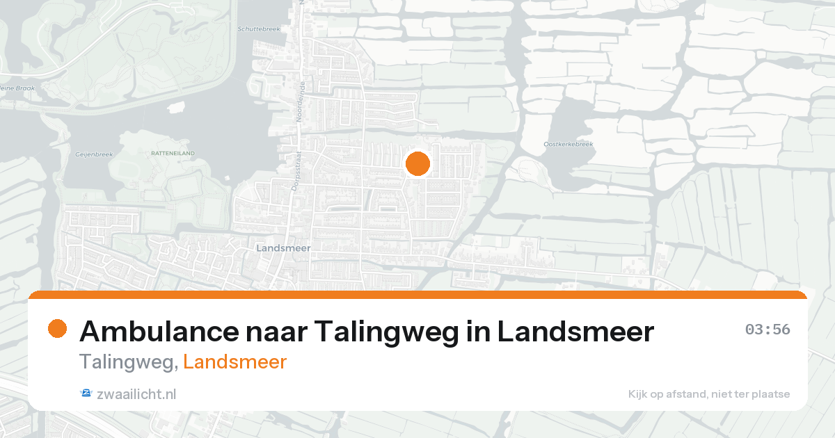 Ambulance naar Talingweg in Landsmeer — 21 mei 2026