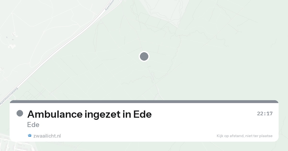 Ambulance ingezet in Ede — 25 aug 2026