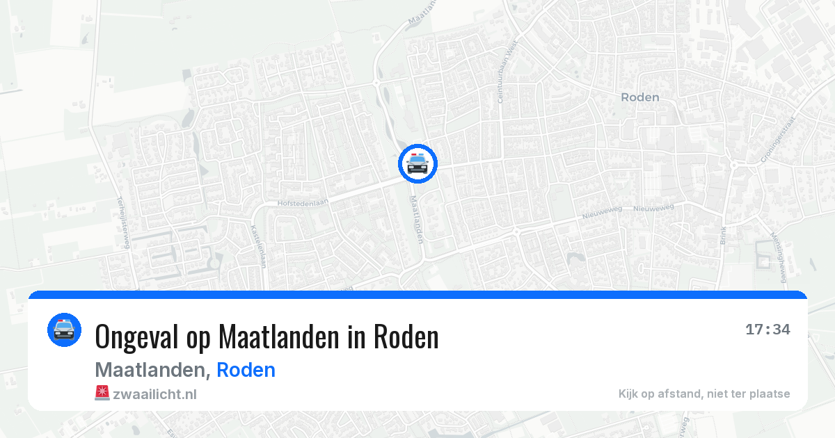 Ongeval op Maatlanden in Roden — 31 mrt 2026