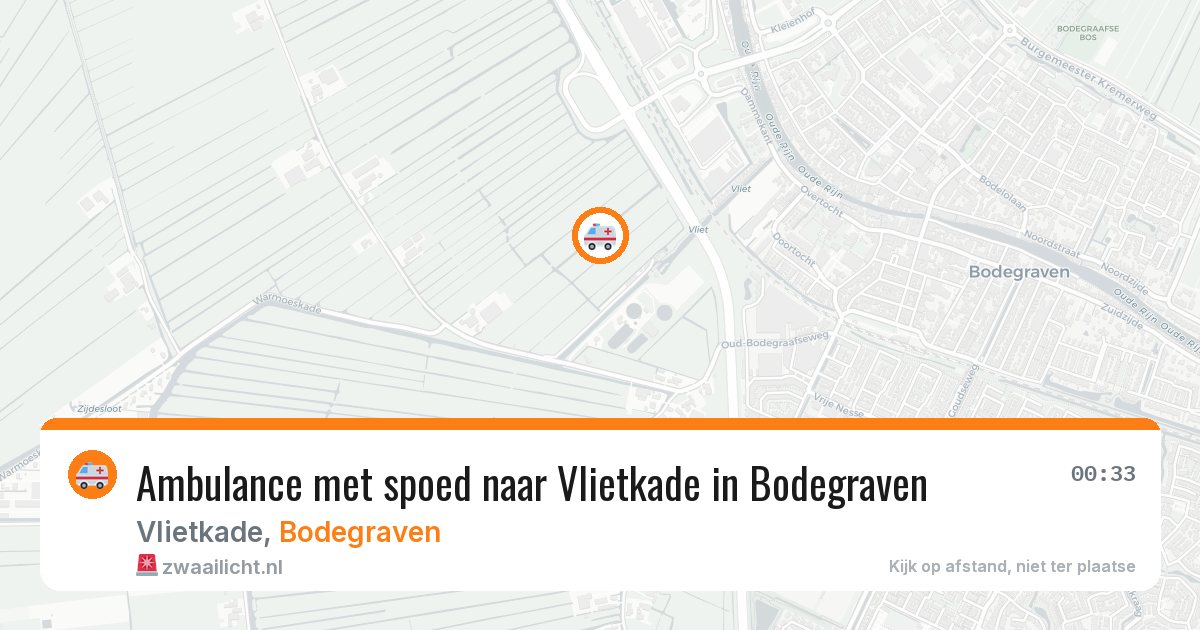 Ambulance met spoed naar Vlietkade in Bodegraven — 6 aug 2026