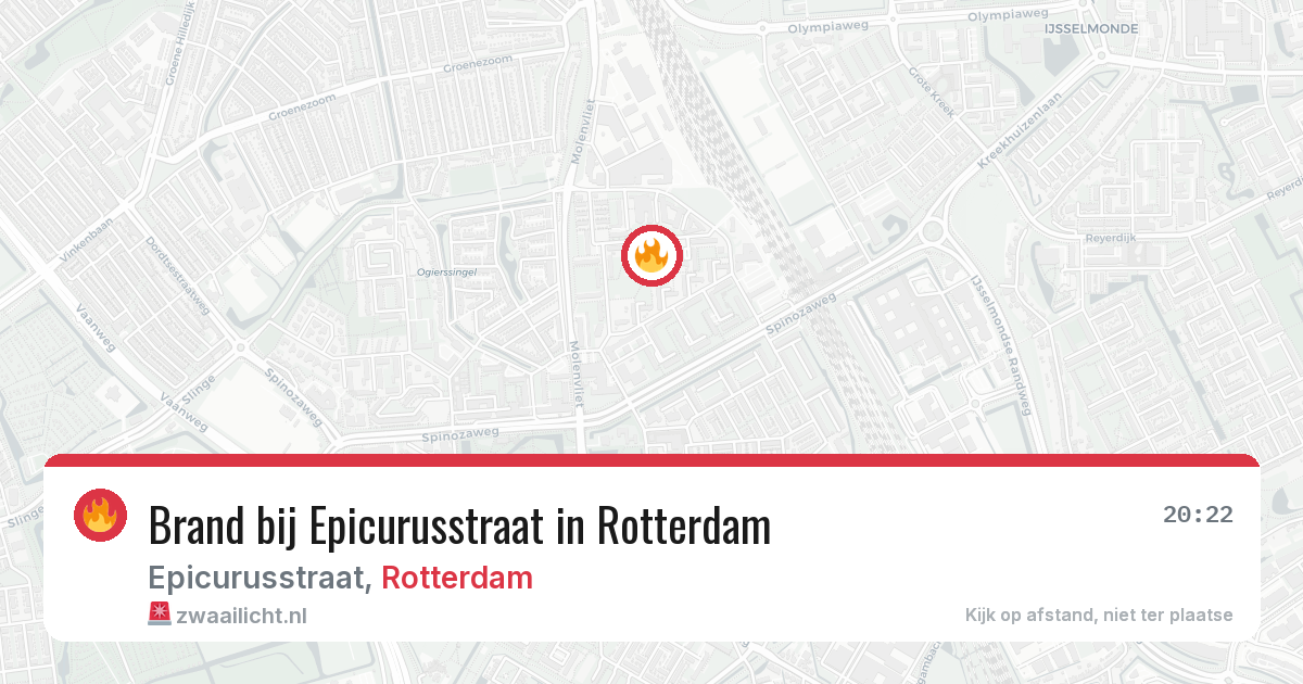 Brand bij Epicurusstraat in Rotterdam — 5 jul 2026