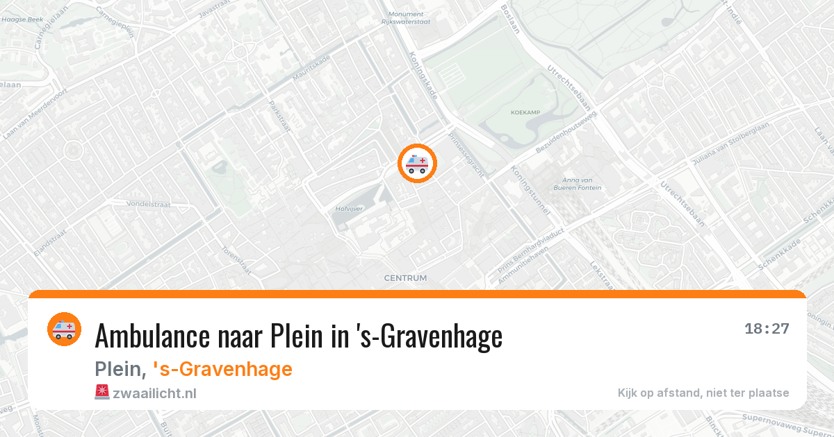 Ambulance naar Plein in 's-Gravenhage — 10 jun 2026