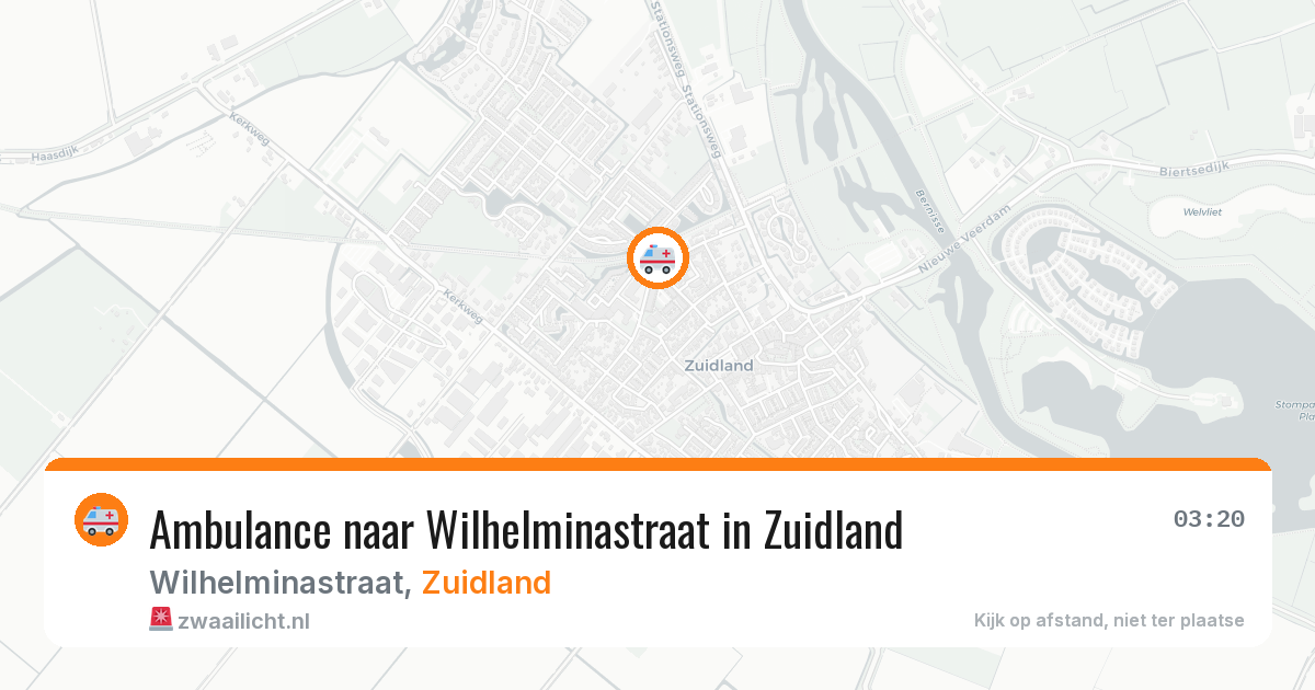 Ambulance naar Wilhelminastraat in Zuidland — 4 mei 2026