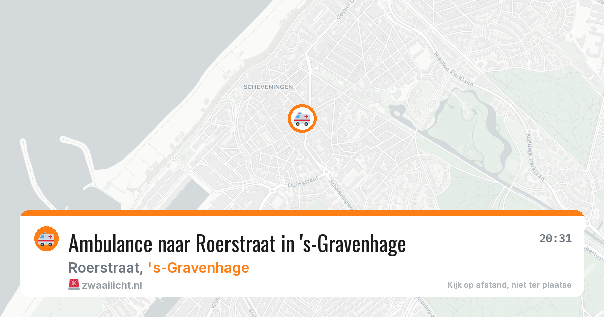 Ambulance naar Roerstraat in 's-Gravenhage — 14 jun 2026