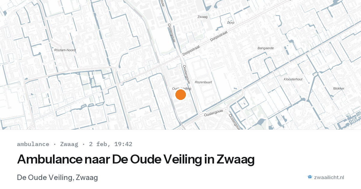 Ambulance naar De Oude Veiling in Zwaag — 2 feb 2026