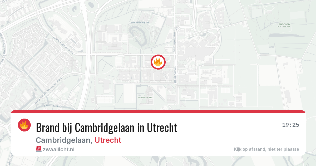 Brand bij Cambridgelaan in Utrecht — 1 jul 2026