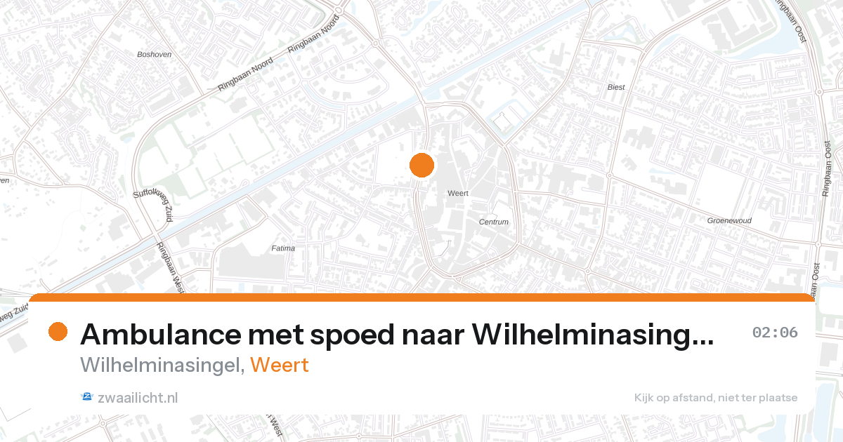 Ambulance met spoed naar Wilhelminasingel in Weert — 27 aug 2026