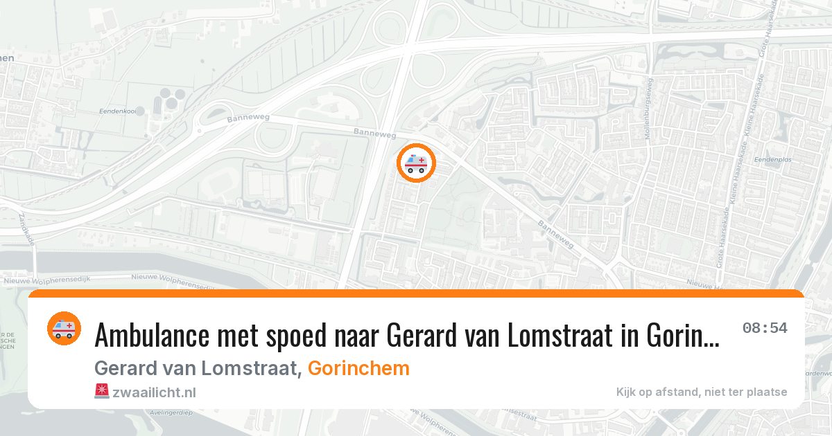 Ambulance met spoed naar Gerard van Lomstraat in Gorinchem — 22 jun 2026