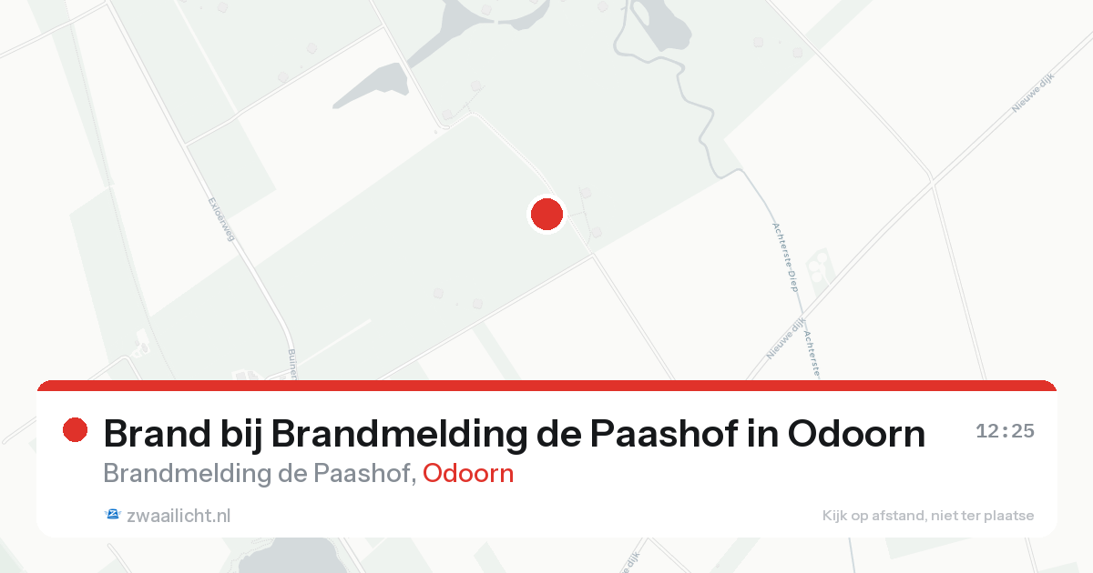 Brand bij Brandmelding de Paashof in Odoorn — 14 aug 2026