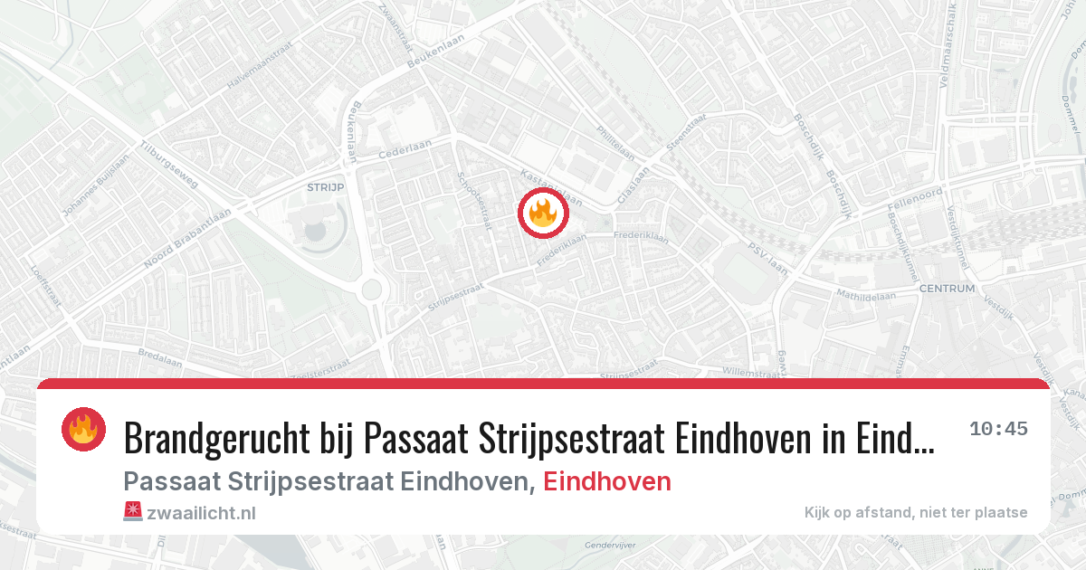 Brandgerucht bij Passaat Strijpsestraat Eindhoven in Eindhoven — 21 mei 2026