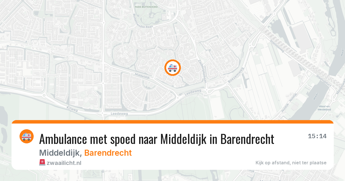 Ambulance met spoed naar Middeldijk in Barendrecht — 21 mrt 2026