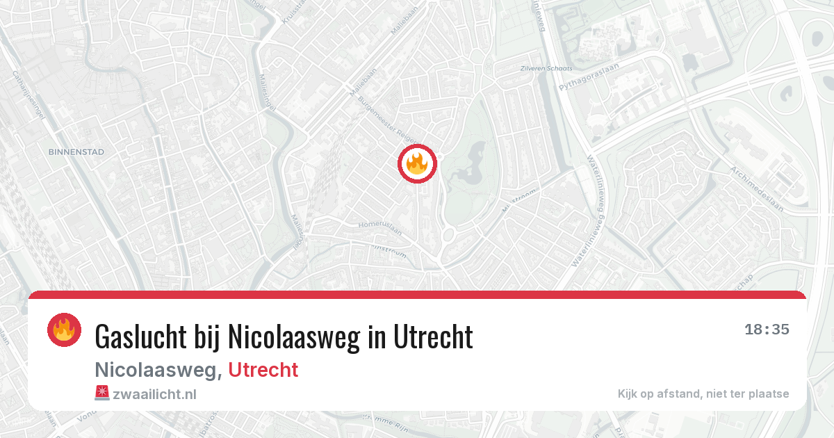 Gaslucht bij Nicolaasweg in Utrecht — 16 apr 2026