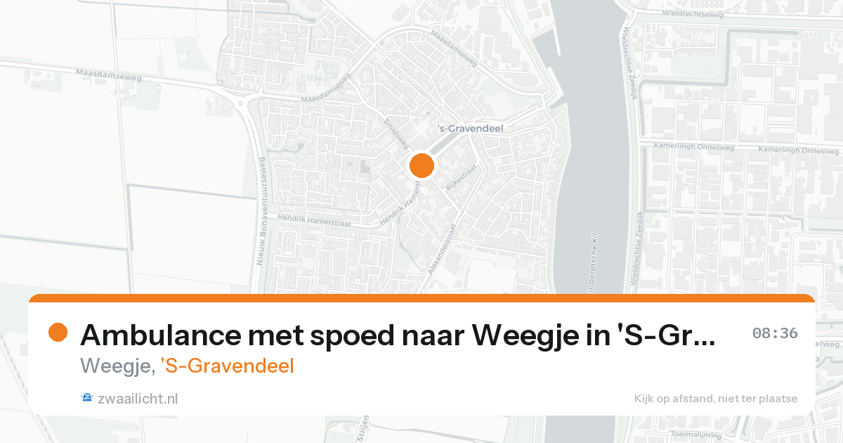 Ambulance met spoed naar Weegje in 'S-Gravendeel — 19 aug 2026