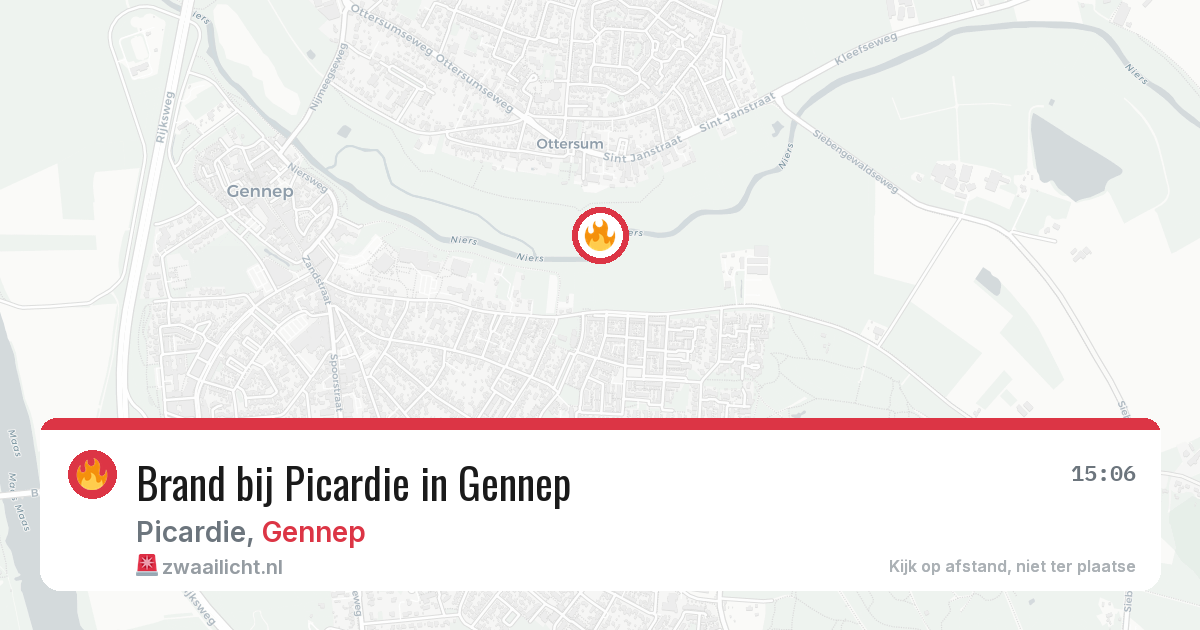 Brand bij Picardie in Gennep — 20 mrt 2026